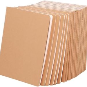 24 Pack A5 Lines Notebook Bulk Kraft Cover College Ruled, Lined Paper Travel Journals Composition Diary Subject Notebooks Planner, 60 Pages, 8.3”x 5.5”