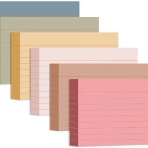 3x5 Index Cards Ruled Lined, 216 Pcs Flash Cards Study Cards for Learning and Studying, Lined Ruled Notecards for Home, School Supplies,Aesthetic Vintage Self Note Taking and Studying-Neutral Colors
