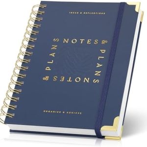 Aesthetic Daily Planner And Notebook With Hourly Schedule - Beautiful Spiral To do List Notepad For Work/Home to Organize Tasks And Appointments - Stylish School/Office Supplies Book For Women