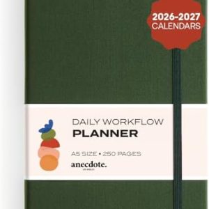 Anecdote 2026-2027 Planner: A Monthly, Weekly & Daily Planner with Calendar | 8.5" x 5.2" | Hardcover To-Do List Organizer, Planning Your Success, Start Anytime, Achieve Productivity Goals (Evergreen)