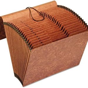 Pendaflex Heavy Duty Expanding File with Extra-Thick Cover, Tyvek Reinforced Edges, 21 Pockets, A–Z Tabs, Elastic Cord Closure, Letter Size (R117ALHD),Brown