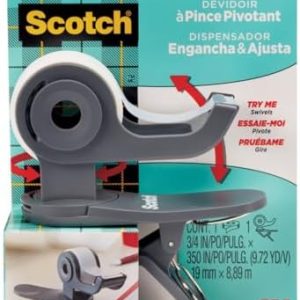 Scotch Desktop Tape Dispenser, Silvertech Two-Tone (C60-ST)