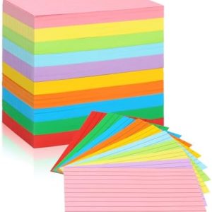 Tecmisse Index Cards 3 x 5 Colored, 600 PCS Colorful Flash Index Card, Note cards, Study Cards, Flash Cards for Studying, Taking Notes, To Do List, 10 Colors